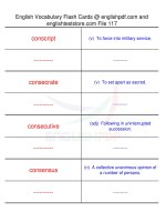 TOEFL IBT vocabulary flash cards117 