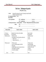 Giáo án Tiếng Anh 12 unit 10: Endangered species