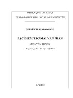 Đặc điểm thơ mai văn phấn 