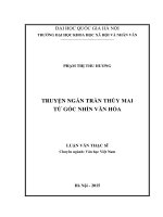 Truyện ngắn trần thùy mai từ góc nhìn văn hóa 