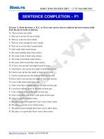 SENTENCE COMPLETION – p1 