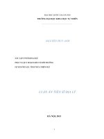 Xác lập cơ sở khoa học phục vụ quy hoạch bảo vệ môi trường huyện phú lộc, tỉnh thừa thiên huế 