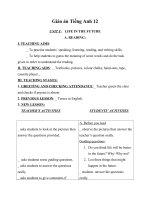 Giáo án Tiếng Anh 12 unit 8: Life in the future