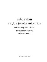GIÁO TRÌNH THỰC TẬP HÓA PHÂN TÍCH