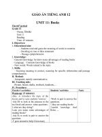 Giáo án Tiếng Anh 12 unit 10: Endangered species