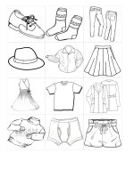 54159 small flash cards with clothes 