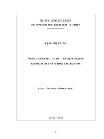 Nghiên cứu chế tạo kit thử định lượng amoni, nitrit và nitrat trong nước 