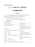 Giáo án Tiếng Anh 11 unit 15: Space conquest