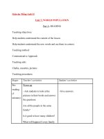 Giáo án Tiếng Anh 11 Unit 7: World population