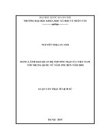Đảng lãnh đạo quan hệ thương mại của việt nam với trung quốc từ năm 1991 đến năm 2005 