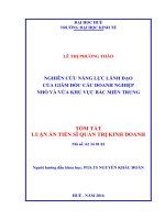 Nghiên cứu năng lực lãnh đạo của giám đốc các doanh nghiệp nhỏ và vừa khu vực bắc miền trung (TT)
