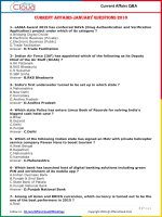 Current affairs january questions  answer 2016 