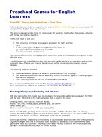 Preschool games for english learners 