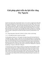 Giải pháp phát triển du lịch bền vững Tây Nguyên