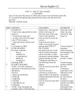 Giáo án Tiếng Anh 12 unit 13: The 22nd sea games