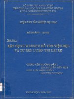 Xây dựng website hỗ trợ việc học và tự rèn luyện lái xe