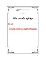 ĐỀ tài tư TƯỞNG cơ bản của TRIẾT học NHO GIÁO sự ẢNH HƯỞNG và vận DỤNG NHO GIÁO ở VIỆT NAM 