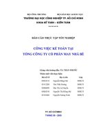 BÁO cáo THỰC tập CÔNG VIỆC kế TOÁN tại TỔNG CÔNG TY cổ PHẦN MAY NHÀ bè 