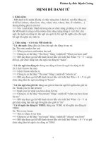 LÝ THUYẾT MỆNH đề DANH từ và MỆNH đề TRẠNG từ   m CƯỜNG 