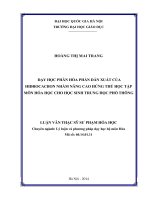 Dạy học phân hóa phần dẫn xuất của hiđrocacbon nhằm nâng cao hứng thú học tập môn hóa học cho học sinh trung học phổ thông 