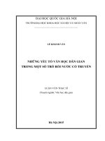 Những yếu tố văn học dân gian trong một số trò rối nước cổ truyền 