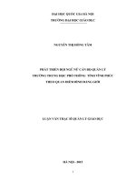 Phát triển đội ngũ nữ cán bộ quản lý trường trung học phổ thông tỉnh vĩnh phúc theo quan điểm bình đẳng giới 