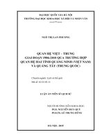 Quan hệ việt   trung giai đoạn 1986   2010 qua trường hợp quan hệ hai tỉnh quảng ninh ( việt nam ) và quảng tây ( trung quốc) 