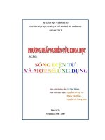 ĐỀ tài SÓNG điện từ và một số ỨNG DỤNG 