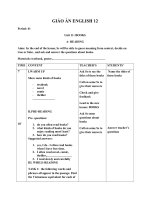 Giáo án Tiếng Anh 12 unit 11: Books