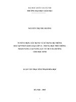 Tuyển chọn, xây dựng và sử dụng hệ thống bài tập phần kim loại lớp 12 – trung học phổ thông nhằm nâng cao năng lực tư duy đa hướng cho học sinh 