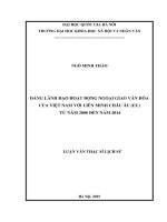 Đảng lãnh đạo hoạt động ngoại giao văn hóa của việt nam với liên minh châu âu (EU) từ năm 2000 đến năm 2014 