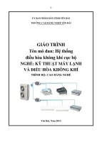 KỸ THUẬT MÁY LẠNH VÀ ĐIỀU HÒA KHÔNG KHÍ