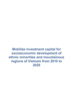Mobilize investment capital for socioeconomic development of ethnic minorities and mountainous regions of Vietnam from 2010 to 2020