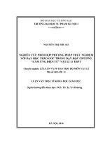 Nghiên cứu phối hợp phương pháp thực nghiệm với dạy học theo góc trong dạy học chương cảm ứng điện từ vật lí THPT (LV01848)