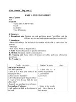 Giáo án Tiếng Anh 11 unit 9: The post office