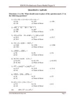 SBI PO prelims model paper set 9 