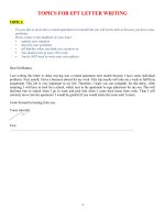 TOPICS FOR EPT LETTER WRITING 3 
