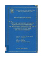 Giải pháp giảm thiểu rủi ro tín dụng đối với doanh nghiệp tại ngân hàng thương mai cổ phần ngọai thương Việt Nam