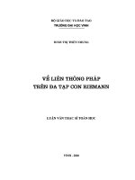 LUẬN văn về LIÊN THÔNG PHÁP TRÊN đa tạp CON RIEMANN 