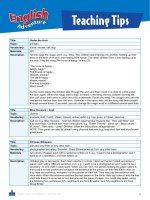 English adventure teaching tips from companion website 