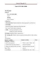 Giáo án Tiếng Anh 12 unit 6: Future jobs