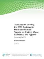 The Costs of Meeting the 2030 Sustainable Development Goal Targets on Drinking Water, Sanitation, and Hygiene Summary Report