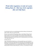 Phát triển logistics ở một số nước đông nam á   bài học kinh nghiệm đối với việt nam