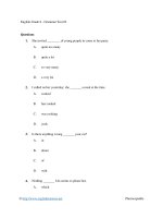 English grade 8   grammar test 02 