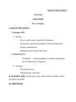 Giáo án Tiếng Anh 11 Unit 1: Friendship