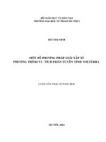 Một số phương pháp giải xấp xỉ phương trình vi   tích phân tuyến tính volterra (LV01849)