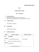 Giáo án Tiếng Anh 11 Unit 7: World population