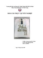 BÁO cáo THỰC tập NGÀNH MAY 