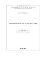 Anh em nhà karamazov dưới góc nhìn phân tâm học 