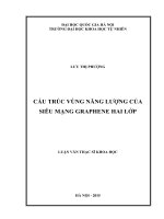 Cấu trúc vùng năng lượng của siêu mạng graphene hai lớp 